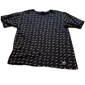 WESC Unisex Black T-shirt Yellow Vibes Logo Size Xl/ XXL Short Sleeve EUC